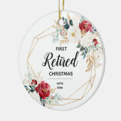 kerstFloral Pensioen Keramisch Ornament (Links)