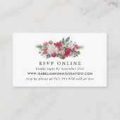 KerstFloral Weddenschap Website RSVP Informatiekaartje (Voorkant)
