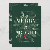 kerstflorale niet-fotofeestdag Kaart (Voorkant / Achterkant)