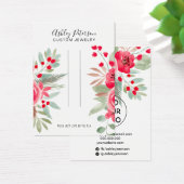 kerstflorale sierjuwelen, haarscherfvertoning visitekaartje (Bureau)