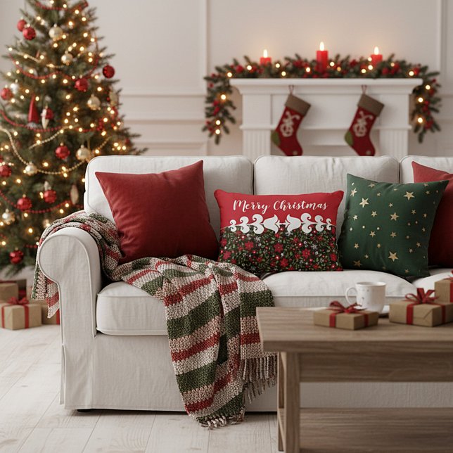 Kerstfloranje Accent Kussen (Creator heeft geüpload)