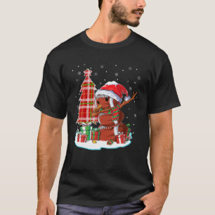 kerstFootball Ball Snowman Dabbing Santa Hat T-shirt