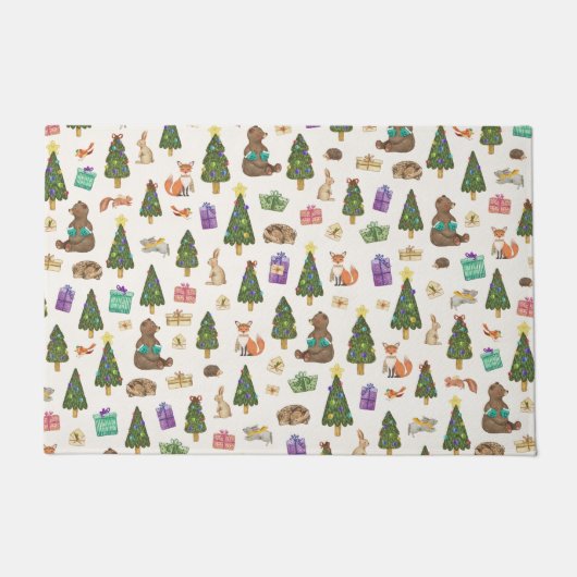 Kerstforrest Deurmat (Voorkant)