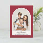 kerstfoto Afbeelding Lijst rood Feestdagenkaart (Staand voorkant)