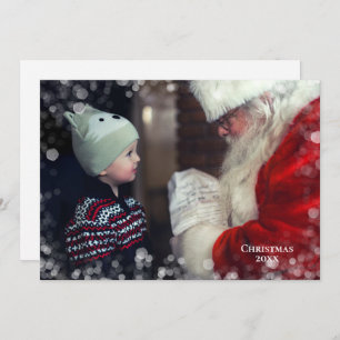 Kerstfoto Bokeh Overlay Kaart 2 Sided