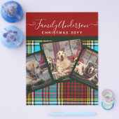 KERSTFOTO CADO - Anderson Tartan Collage Flyer (Enkel)