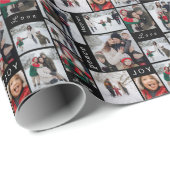 Kerstfoto collage inpakpapier (Rol Hoek)