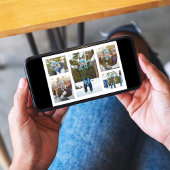 Kerstfoto Collage Red Green Snowflake Feestdagenkaart