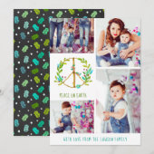 kerstfoto-collage | Vrede op aarde Feestdagenkaart (Voorkant / Achterkant)