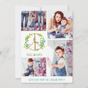 kerstfoto-collage   Vrede op aarde Feestdagenkaart