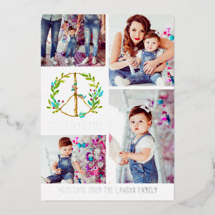 kerstfoto-collage   Vrede op Aardoliedag C Folie Feestdagenkaart