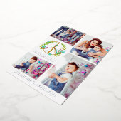 kerstfoto-collage | Vrede op Aardoliedag C Folie Feestdagenkaart (Gedraaid)