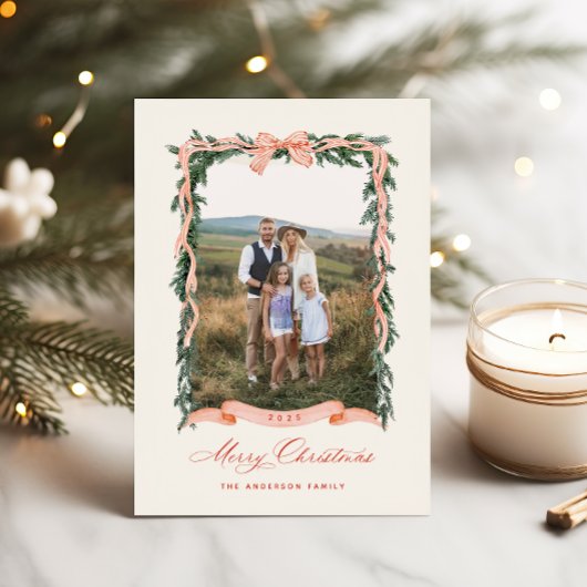 kerstfoto feestdagenkaart