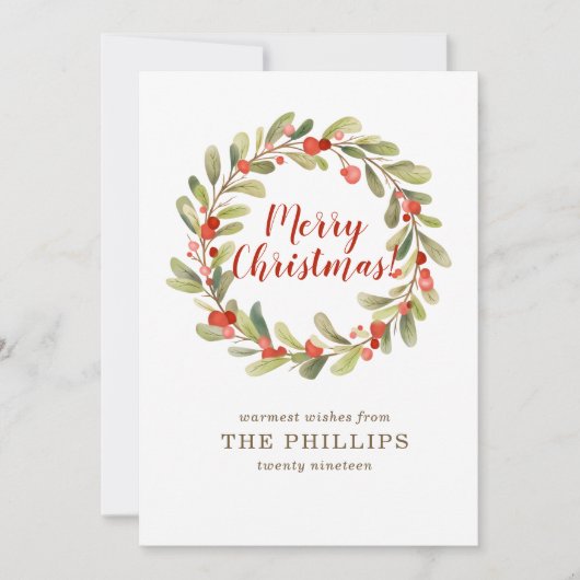 kerstfoto feestdagenkaart (Voorkant)