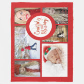 kerstfoto Fleece Blanket (Voorkant)