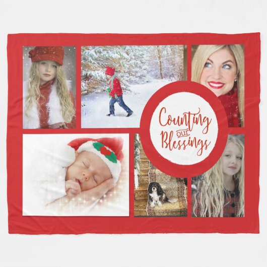 kerstfoto Fleece Blanket (Voorkant (Horizontaal))