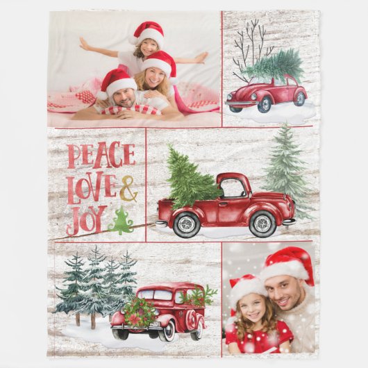 kerstfoto Fleece Blanket Deken (Voorkant)