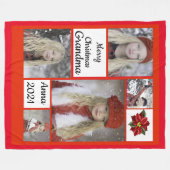kerstfoto Fleece Blanket Deken (Voorkant (Horizontaal))