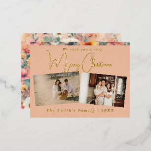 kerstfoto folie feestdagen briefkaart