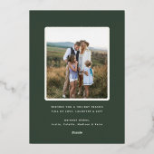 kerstfoto folie feestdagenkaart (Achterkant)