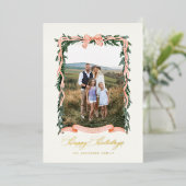 kerstfoto folie feestdagenkaart (Staand Voorkant)