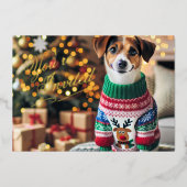 Kerstfoto Folie uitnodiging (Voorkant)