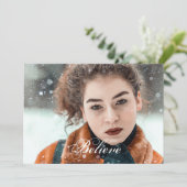 Kerstfoto Geloof Feestdagenkaart (Staand voorkant)