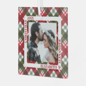 kerstfoto glas ornament (Voorkant links)