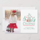 KERSTFOTO KAART | Kerst Volkskunst Engel (Voorkant)