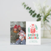 KERSTFOTO KAART | Kerstcadeaus (Staand voorkant)