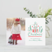 KERSTFOTO KERSTKAART | Kerst Folk Art Engel (Staand voorkant)