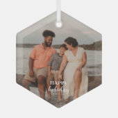 kerstfoto-Lijst Glas Ornament (Voorkant)