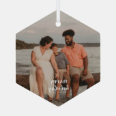 kerstfoto-Lijst Glas Ornament (Achterkant)