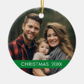 Kerstfoto-Lijst - Modern Keramisch Ornament (Voorkant)