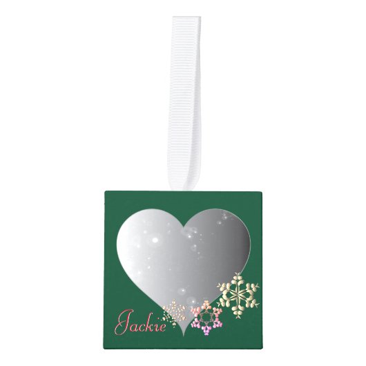 kerstfoto Lijsten kubusversiering Kubus Ornament (Voorkant)