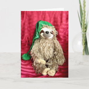 Kerstfoto Luiaard Kaart