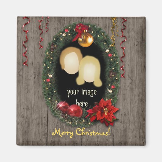 kerstfoto Magnet Magneet (Voorkant)