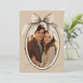 Kerstfoto Merry & Bright Feestdagenkaart (Staand voorkant)