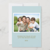 Kerstfoto met oldtimer  feestdagenkaart (Achterkant)