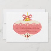 Kerstfoto met pastelkleurige Notenkraker  Feestdagenkaart (Achterkant)