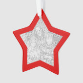 Kerstfoto met rode rand ornament (voorkant)