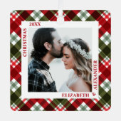 kerstfoto metalen ornament (Voorkant)