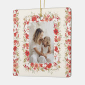 Kerstfoto Naam Jaar Gedateerd Keepsake Traditie Keramisch Ornament (Links)