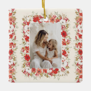 Kerstfoto Naam Jaar Gedateerd Keepsake Traditie Keramisch Ornament