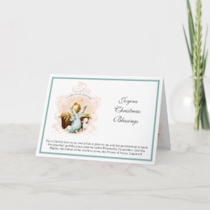 Kerstfoto Nativiteit Jezus engelen Holi Feestdagen Kaart