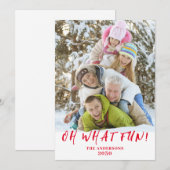 Kerstfoto Oh wat leuk Feestdagenkaart (Voorkant / Achterkant)