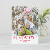 Kerstfoto Oh wat leuk Feestdagenkaart (Staand voorkant)