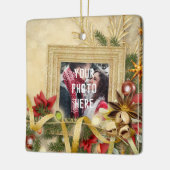 kerstfoto op maat keramisch ornament (Links)