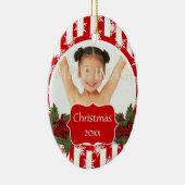 kerstfoto PERSONALIZE Keramisch Ornament (Rechts)