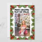 KERSTFOTO PLAT SCRIPT SCRIPT WENSKAART CUSTOM FEESTDAGENKAART (Voorkant)